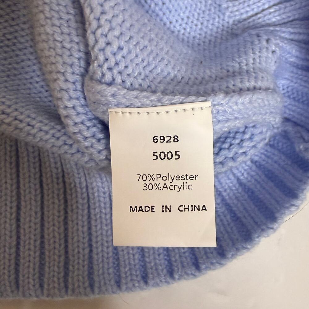 BTFBM Periwinkle Ribbed Mock Neck Sweater M - Picture 8 of 9